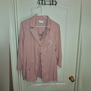 SUE BRETT / PINK WOMEN'S 2 PIECE SKIRT SUIT / LARGE
